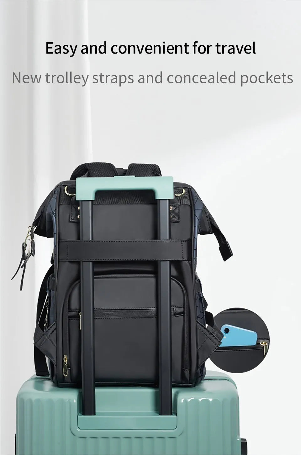 AIBEDILA Mommy Bag Impermeável USB Grande