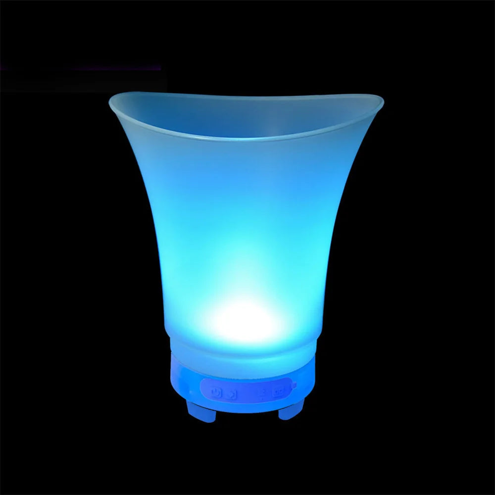 5L RGB LED Ice Bucket with Bluetooth speaker Waterproof Plastic Light Up Champagne beer