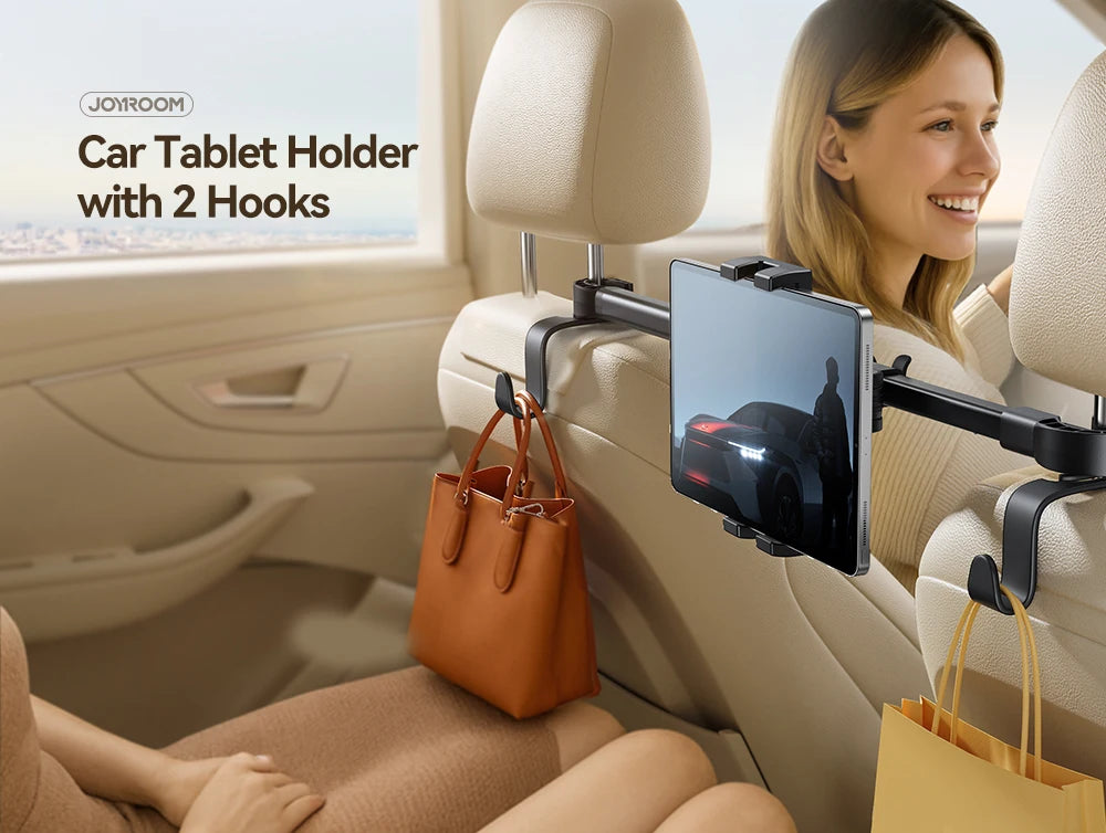 Car Tablet Phone Holder With Extension Arm For 4.7-12.9" Tablet/Phones