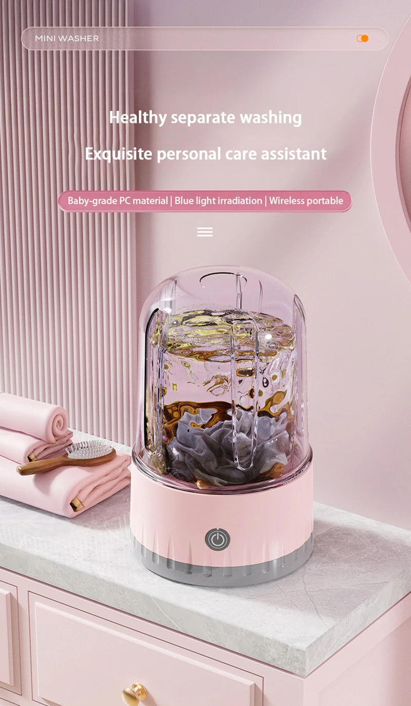 Mini Laundry Cup 1L Wireless Portable Underwear&Socks Automatic Washing Machine