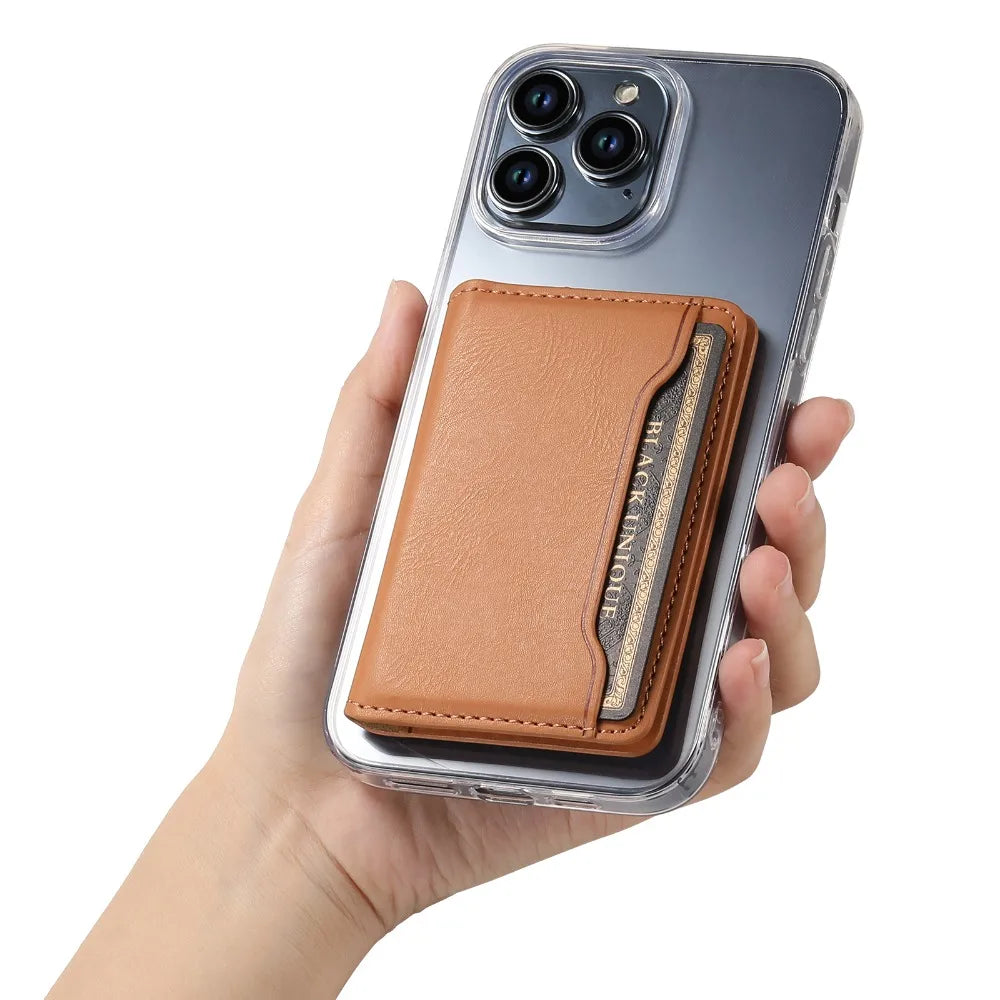 Wallet Case for Magsafe Leather Magnetic Bag Card Holder