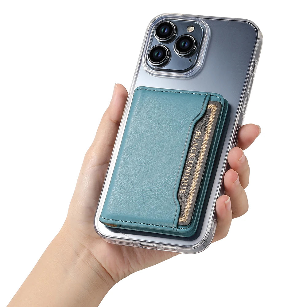 Wallet Case for Magsafe Leather Magnetic Bag Card Holder