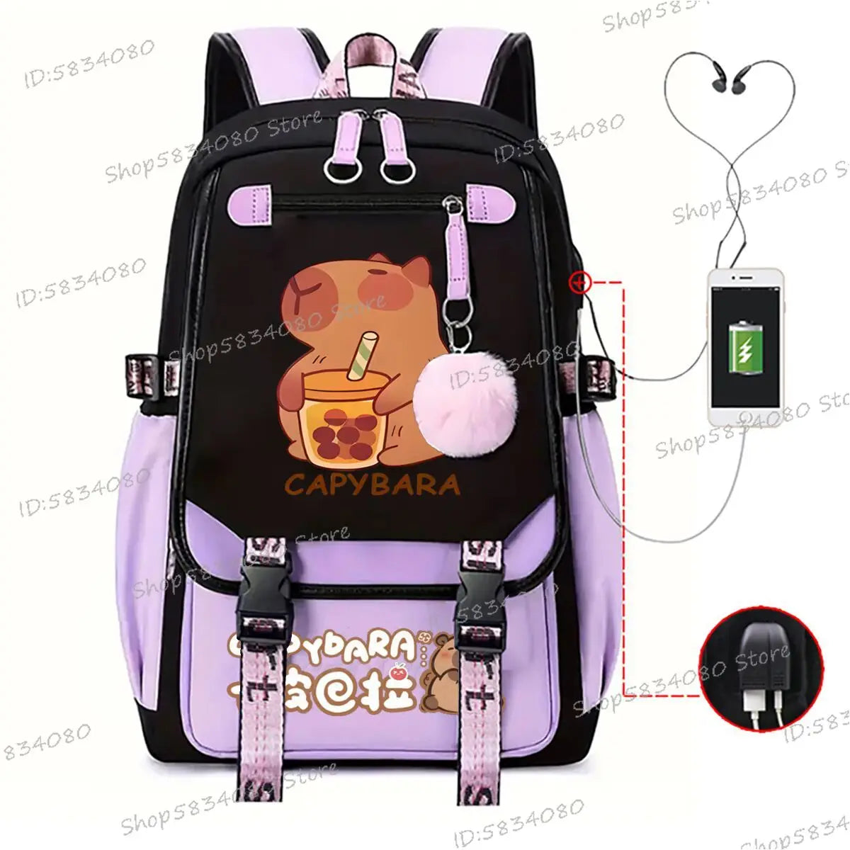 Students School Backpacks Trend 2025 Capybara Lover Gift High Quality Travel Laptop
