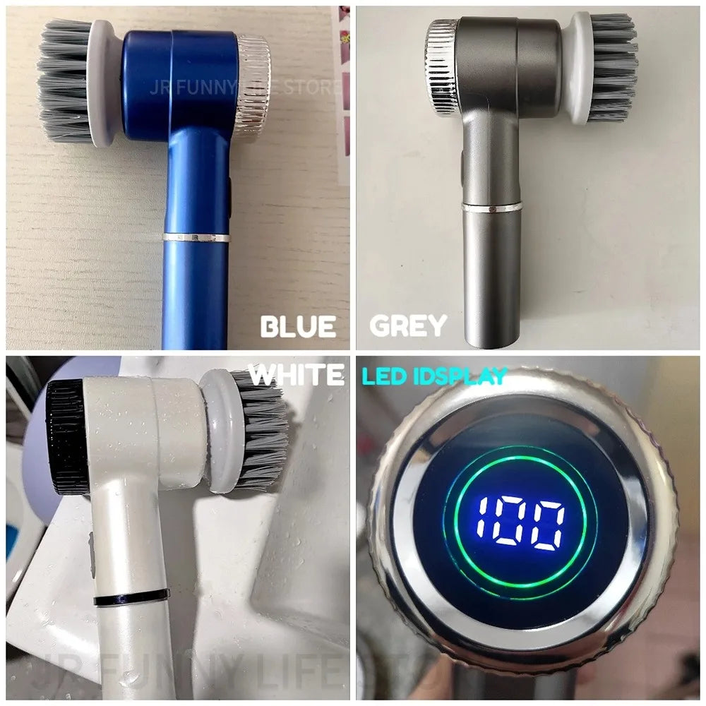 Wireless Electric Cleaning Brush Rechargeable Kitchen Dishwashing Brush