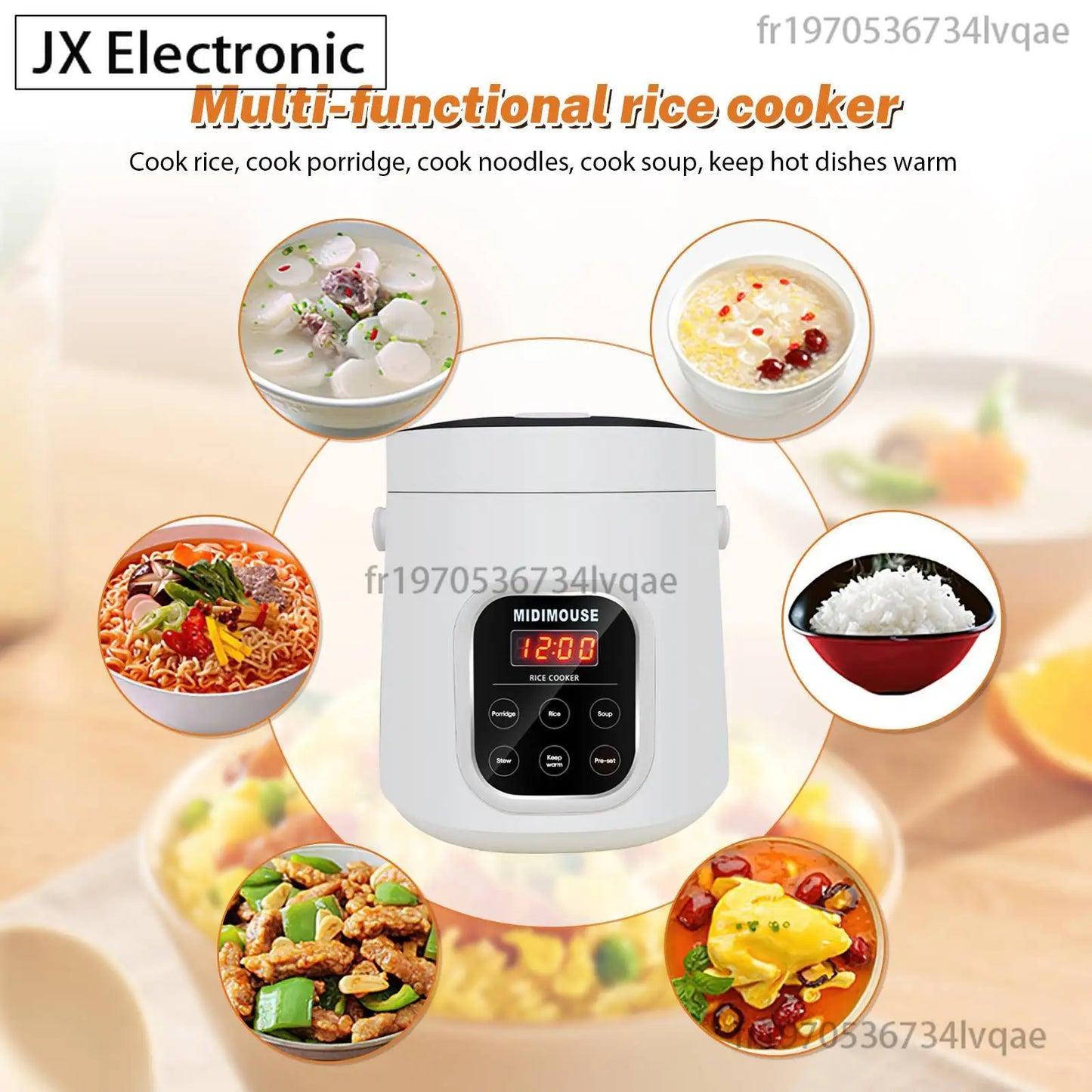 2L Portable Rice Cooker Used in Car and Home