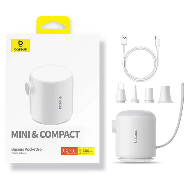 Baseus Wireless Air Compressor Mini Air Inflator Pump for Air Mattresses Beds