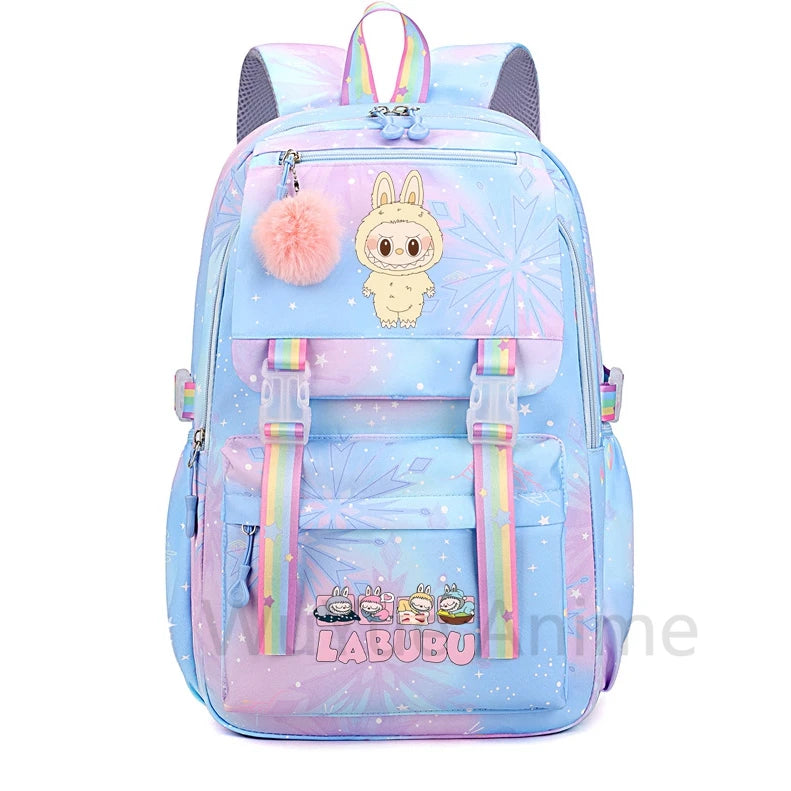 Mochila estampada fofa de anime para adolescentes estudantes crianças meninas meninos mochila escolar