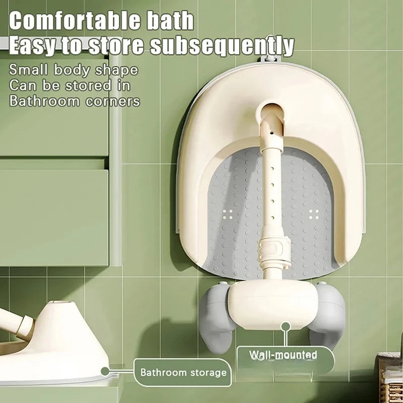 Adjustable Baby Shower Rack - Foldable Anti-Slip Bath Caddy for Infants