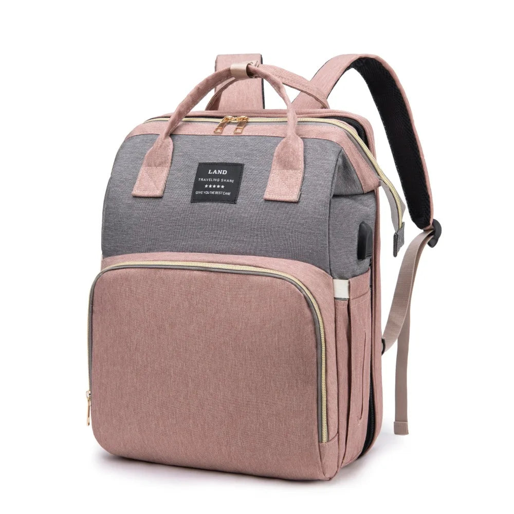 Mommy Bag: Lightweight Portable Folding Crib Travel Backpack