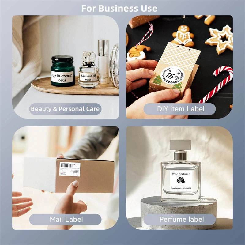 Label Printer Mini Bluetooth Sticker Maker Support Smartphones PC