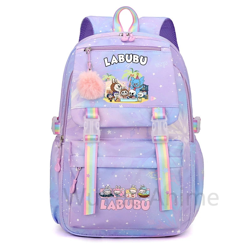 Mochila estampada fofa de anime para adolescentes estudantes crianças meninas meninos mochila escolar