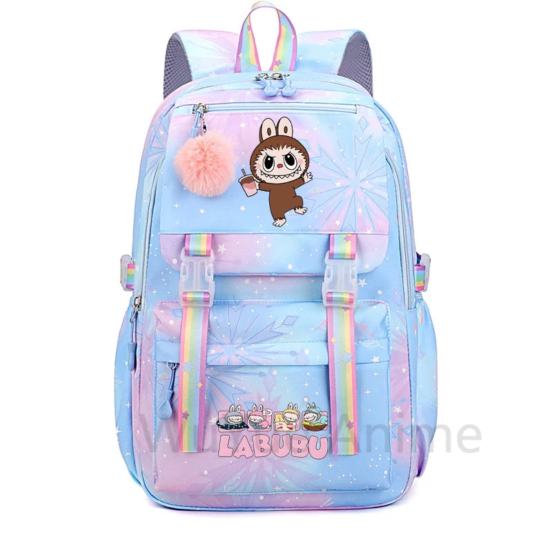 Mochila estampada fofa de anime para adolescentes estudantes crianças meninas meninos mochila escolar