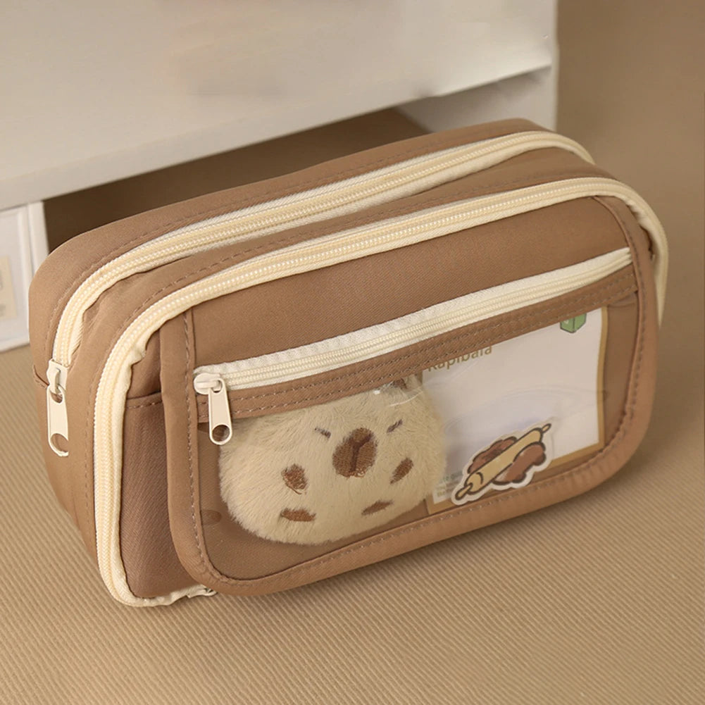 Capybara Backpack for Girls Boys Students Cute Kawaii Large Capacity Bookbag