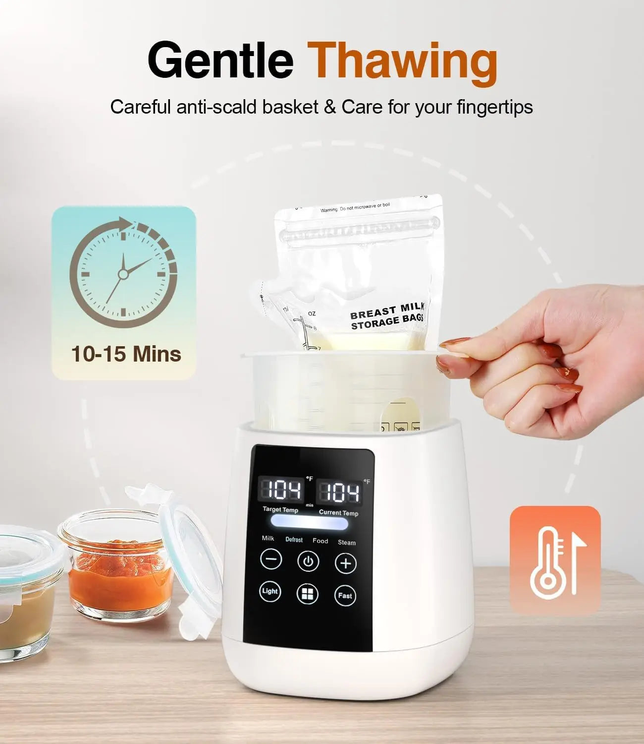 Baby Bottle Warmer & Sterilizer 24 hour 6-in-1Multifuntion Breast Milk