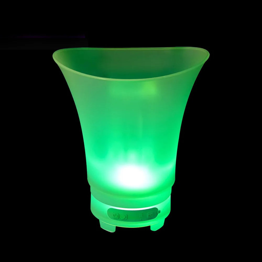 5L RGB LED Ice Bucket with Bluetooth speaker Waterproof Plastic Light Up Champagne beer