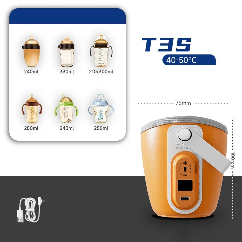 USB Charging Baby Bottle Warmer Bag Insulation Cover Heating Bottle