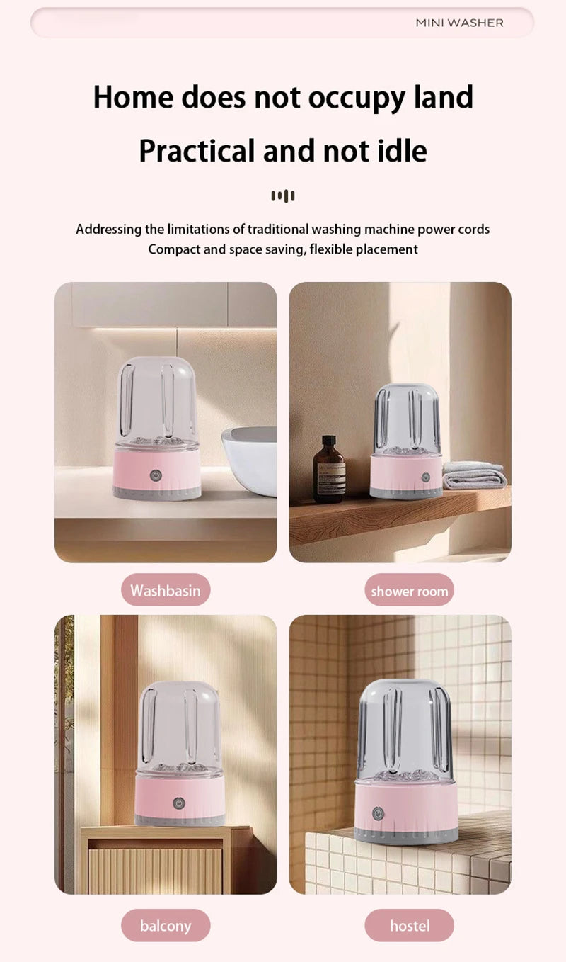 Mini Laundry Cup 1L Wireless Portable Underwear&Socks Automatic Washing Machine