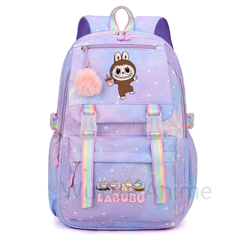 Mochila estampada fofa de anime para adolescentes estudantes crianças meninas meninos mochila escolar
