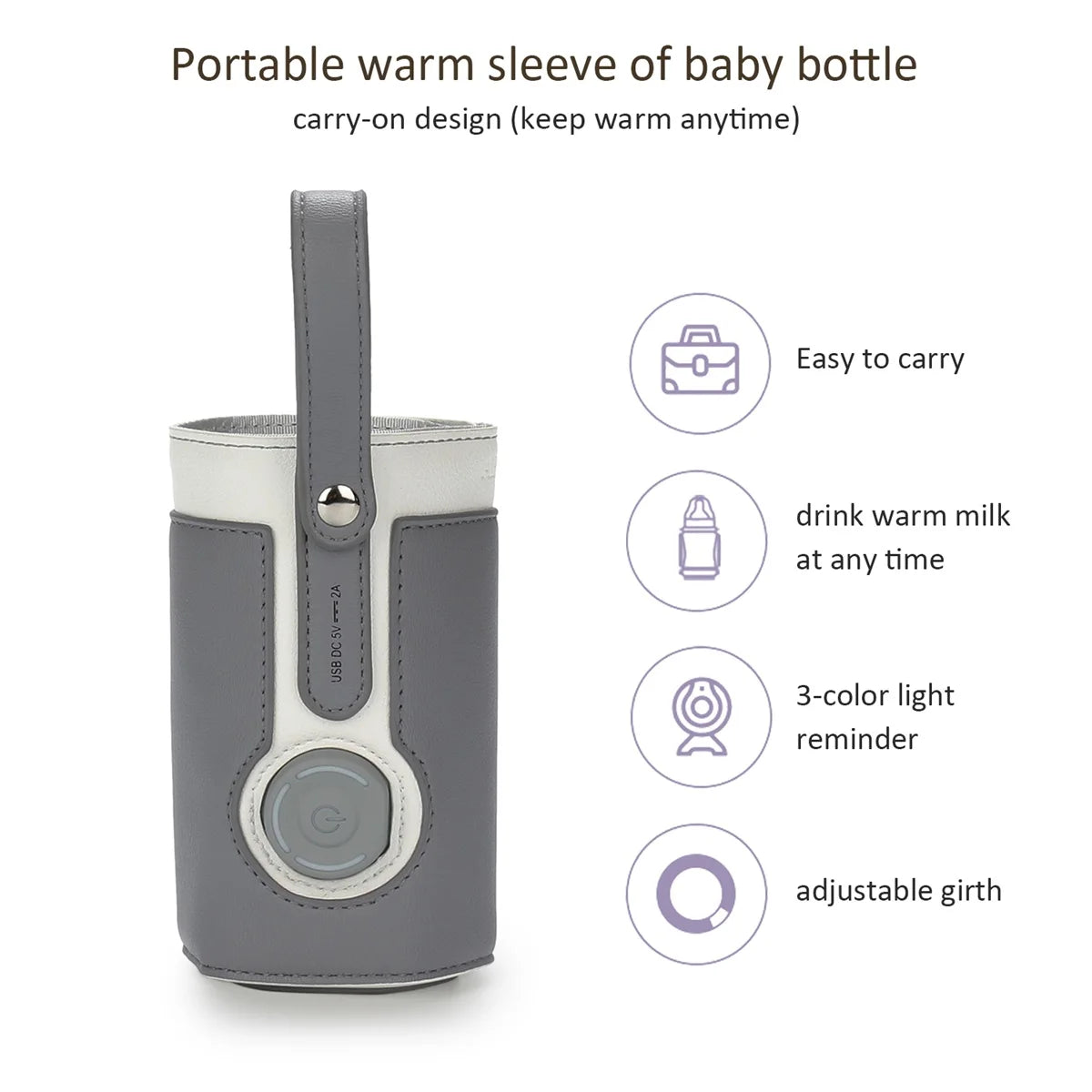 EfficiEent USB Milk Heat Keeper for Travel and Car Use