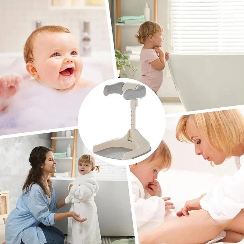 Adjustable Baby Shower Rack - Foldable Anti-Slip Bath Caddy for Infants