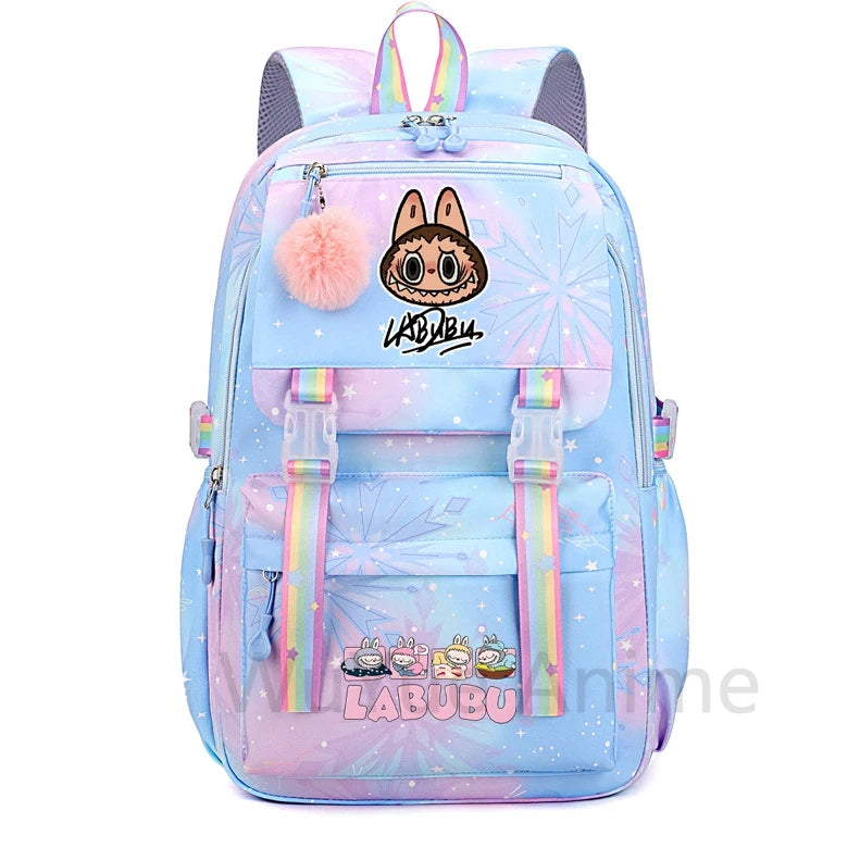 Mochila estampada fofa de anime para adolescentes estudantes crianças meninas meninos mochila escolar