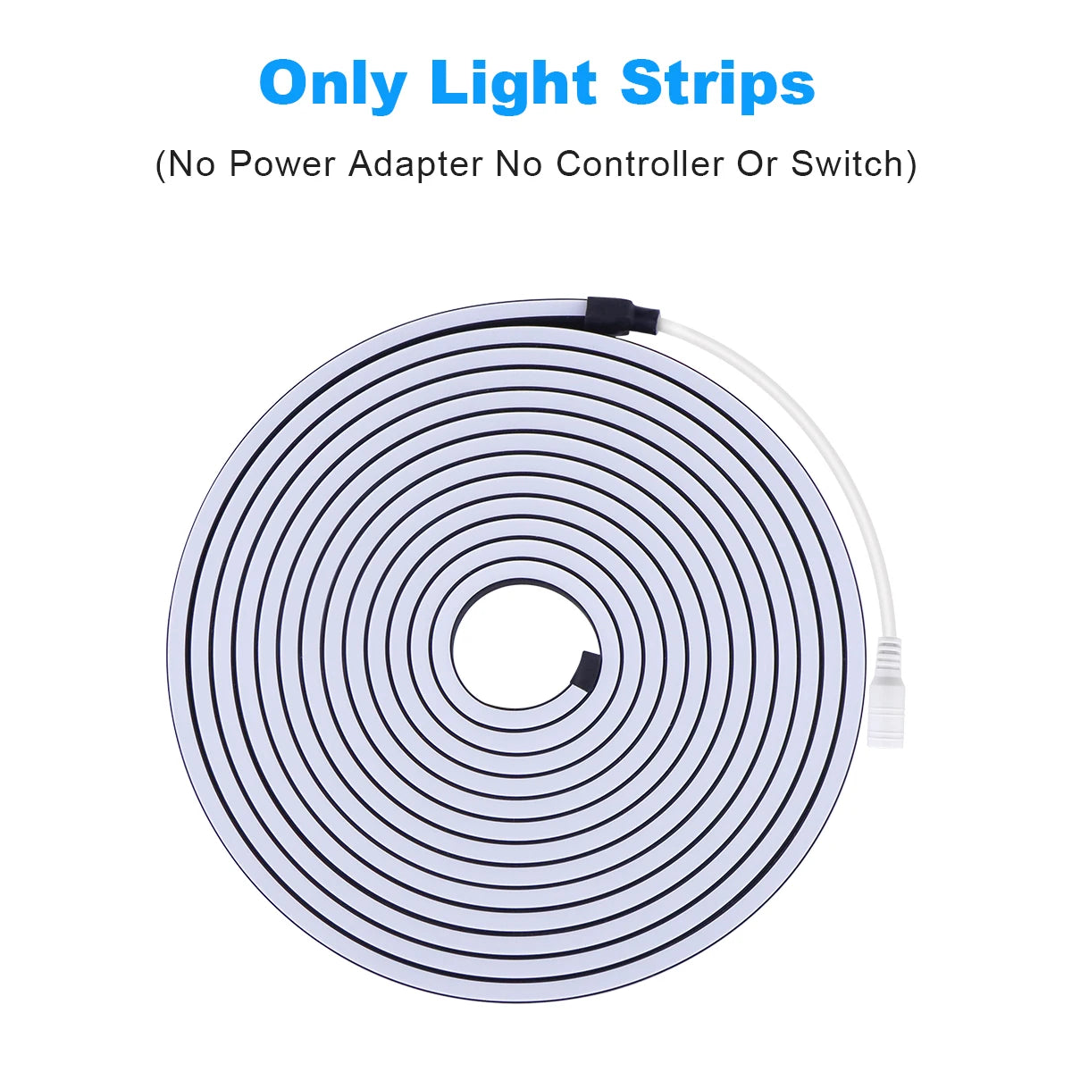 Black Silicone Tube Neon Light LED Strip with RF Remote Control/Sweep Motion/Touch Sensor