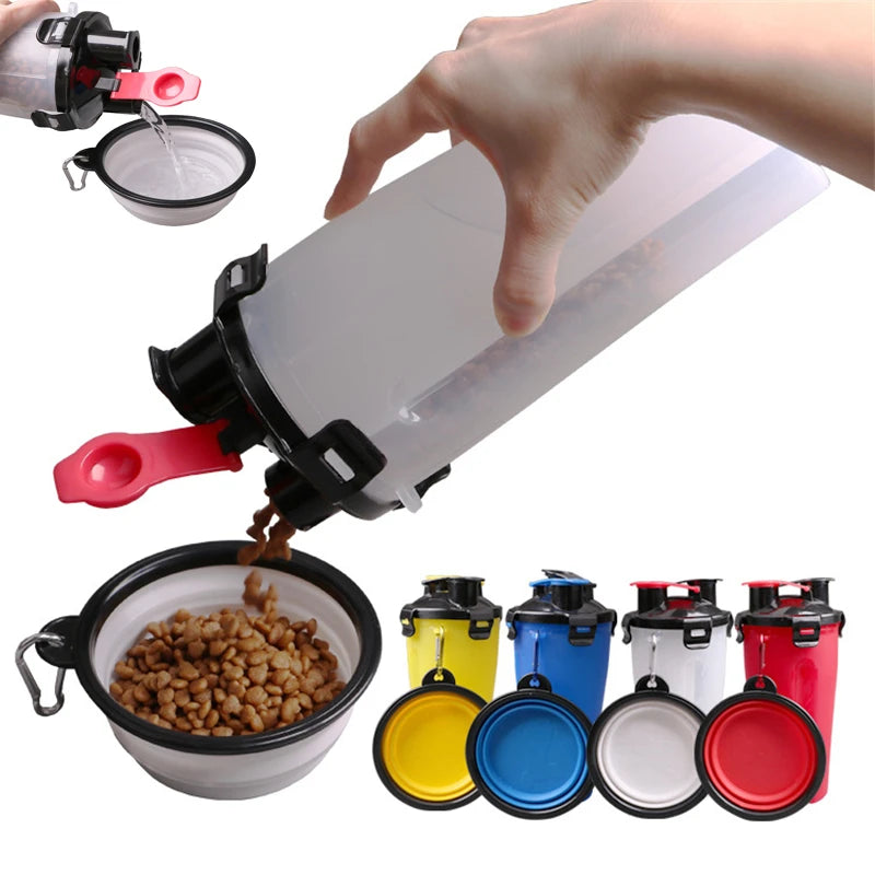 2 IN 1 Dogs Travel Water Bottle: Your Perfect Outdoor Companion!