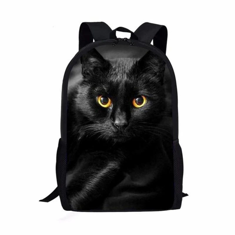 Mochilas escolares populares e modernas para cadernos de gatos 3D