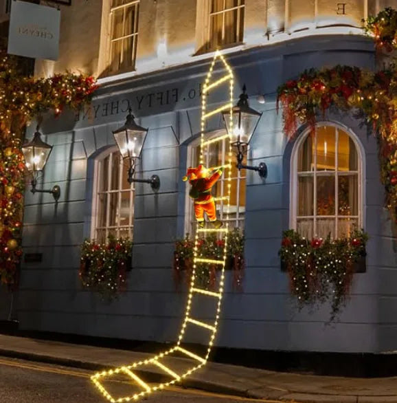 1.5/3M Christmas Decoration LED Santa Claus Climbing Ladder Light USB Plug