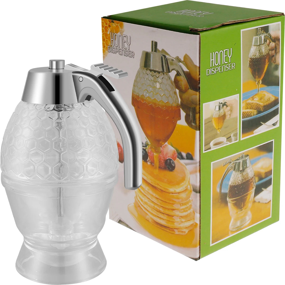 200ML No Drip Honey Dispenser with Stand