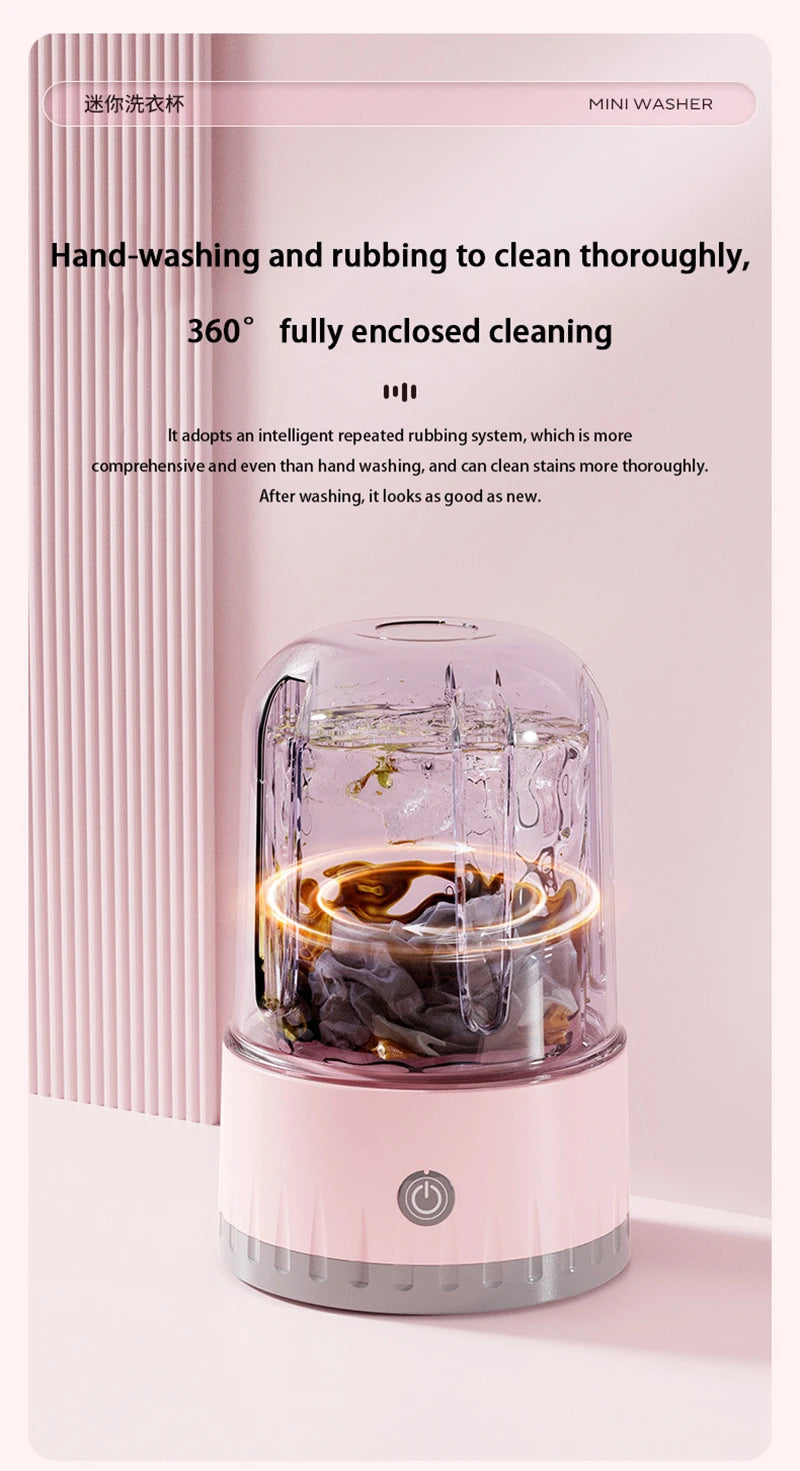 Mini Laundry Cup 1L Wireless Portable Underwear&Socks Automatic Washing Machine