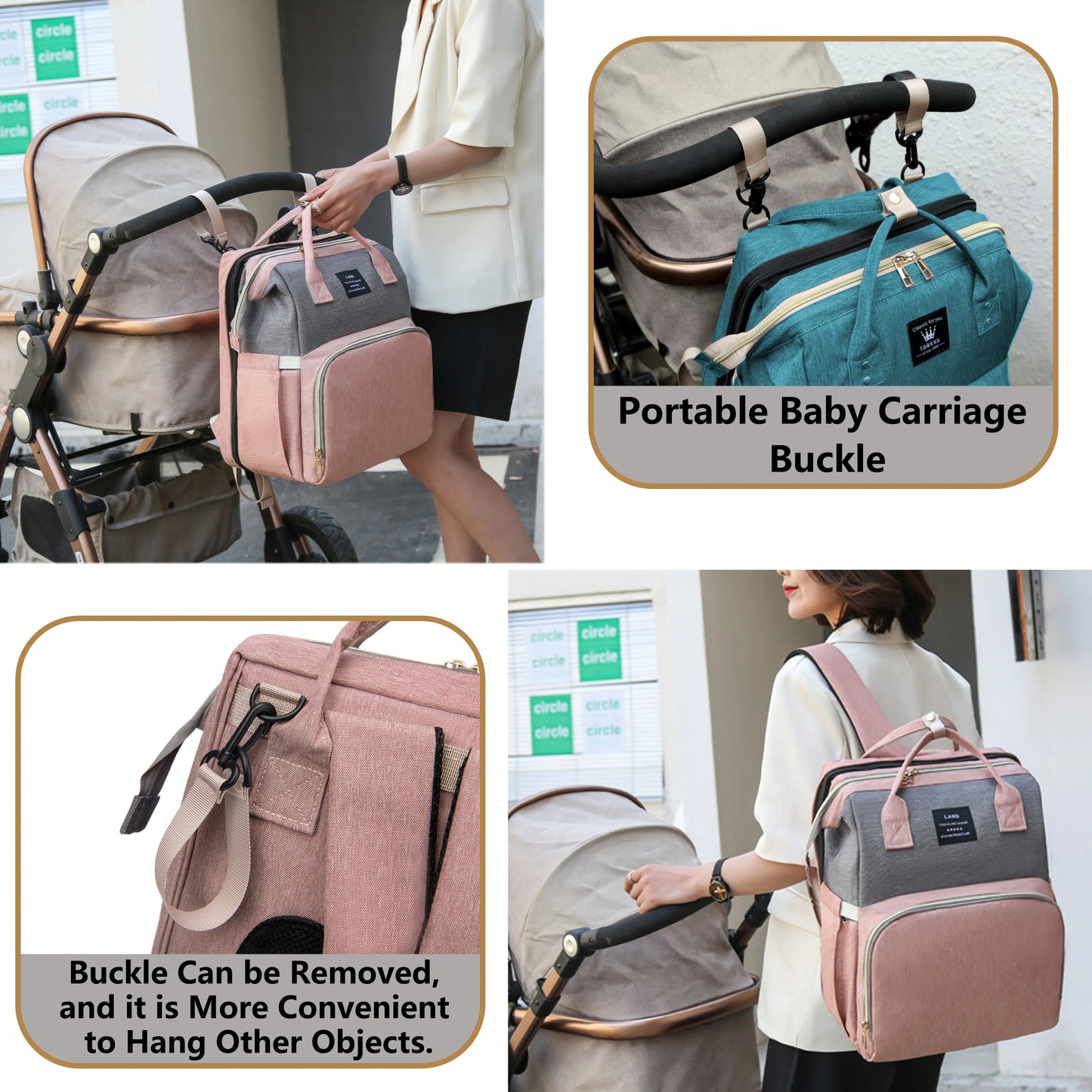Mommy Bag: Lightweight Portable Folding Crib Travel Backpack