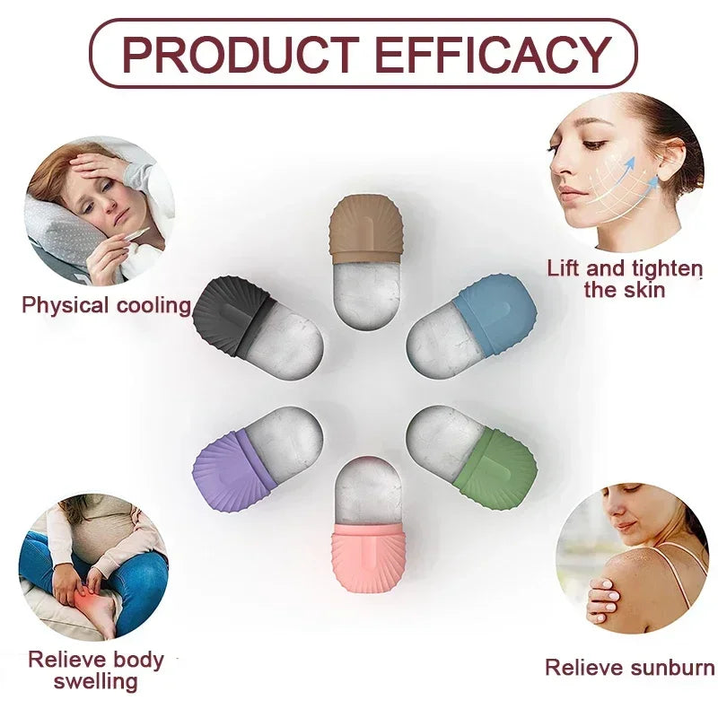 Silicone Face Ice Roller Face Application Ice Tray Summer Reduce Swelling