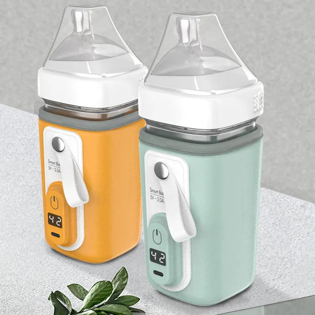 USB Charging Baby Bottle Warmer Bag Insulation Cover Heating Bottle