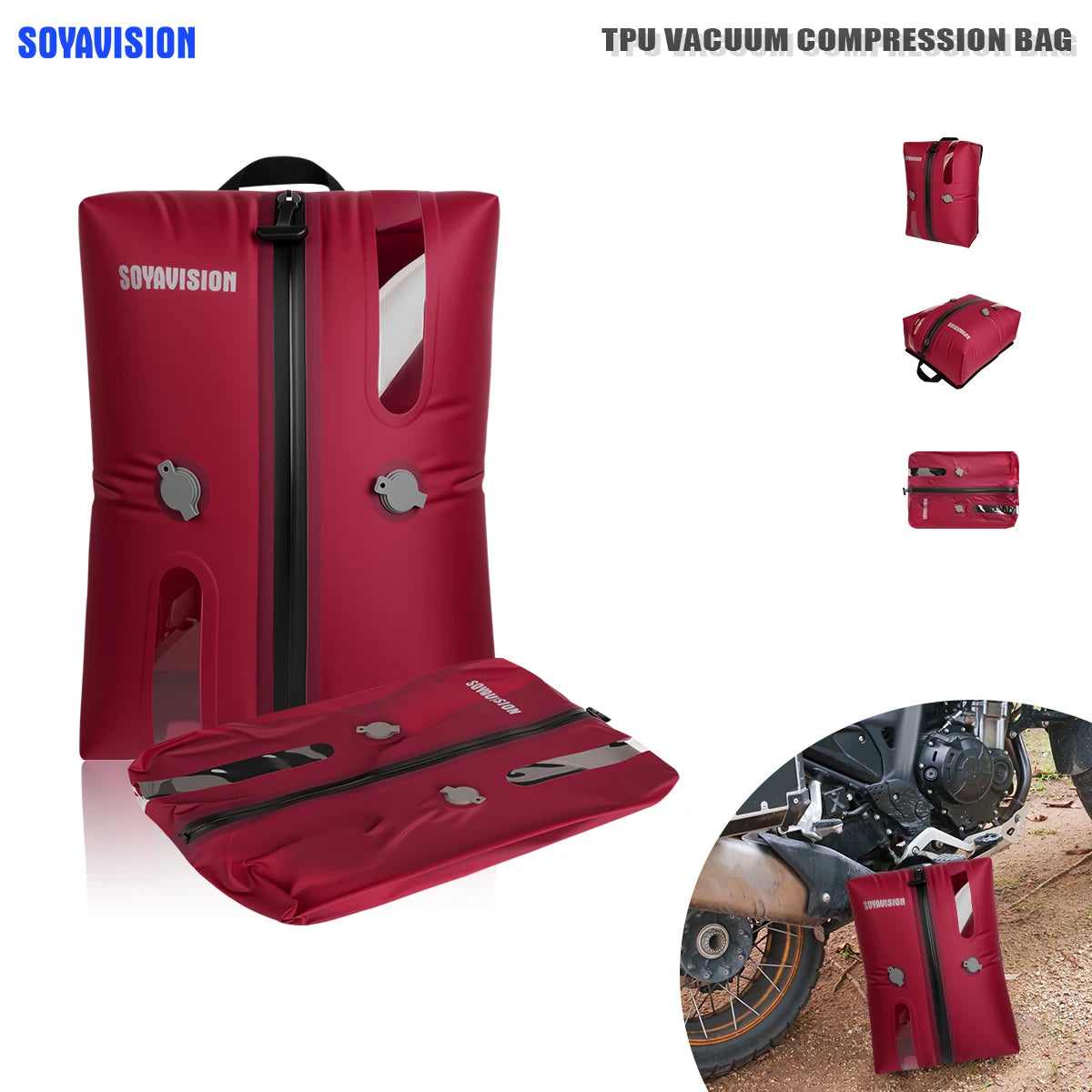 ¡Gran oferta! Bolsas de vacío de TPU S M L, bolsas de compresión al vacío reutilizables, equipaje impermeable