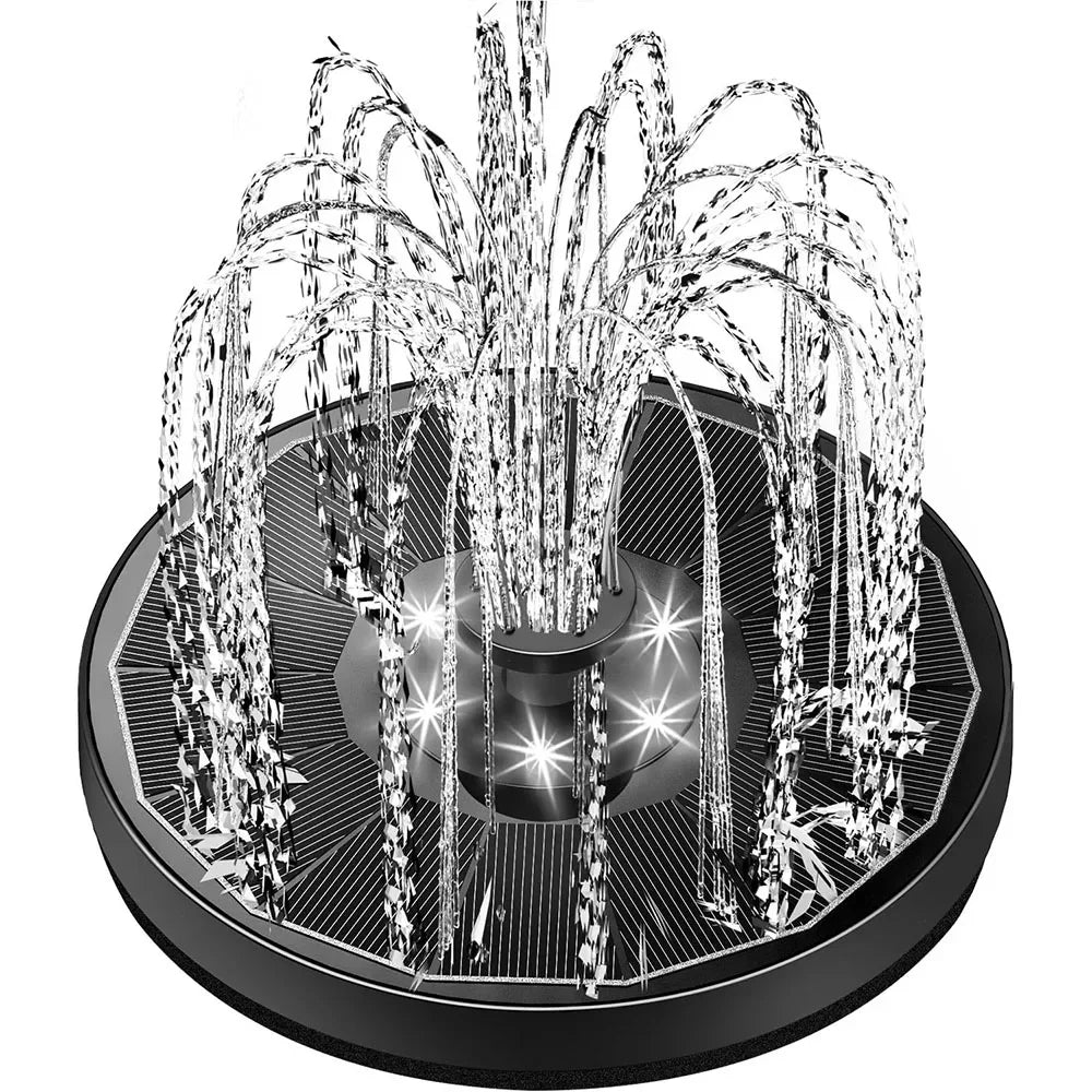 Solar Fountain Pump for Bird Bath with Lights,3.5W Solar Water Fountain