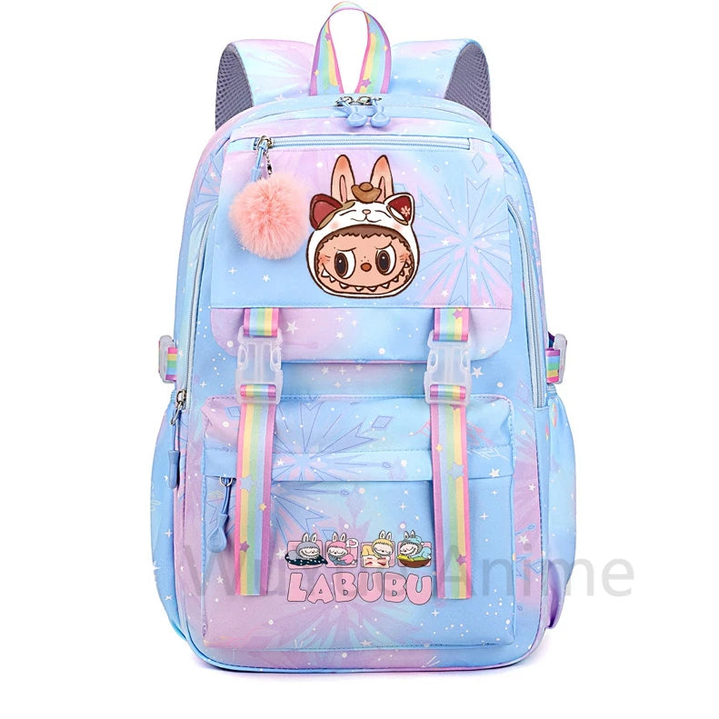 Mochila estampada fofa de anime para adolescentes estudantes crianças meninas meninos mochila escolar