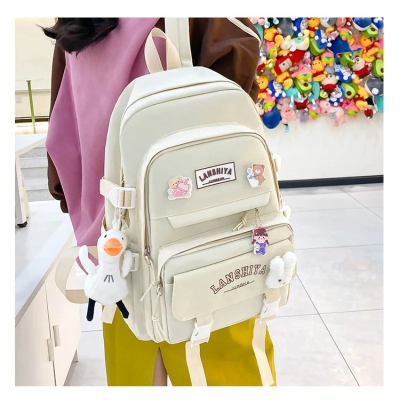 Conjunto de 5 pingentes grátis estilo floresta versão coreana casual harajuku estudante