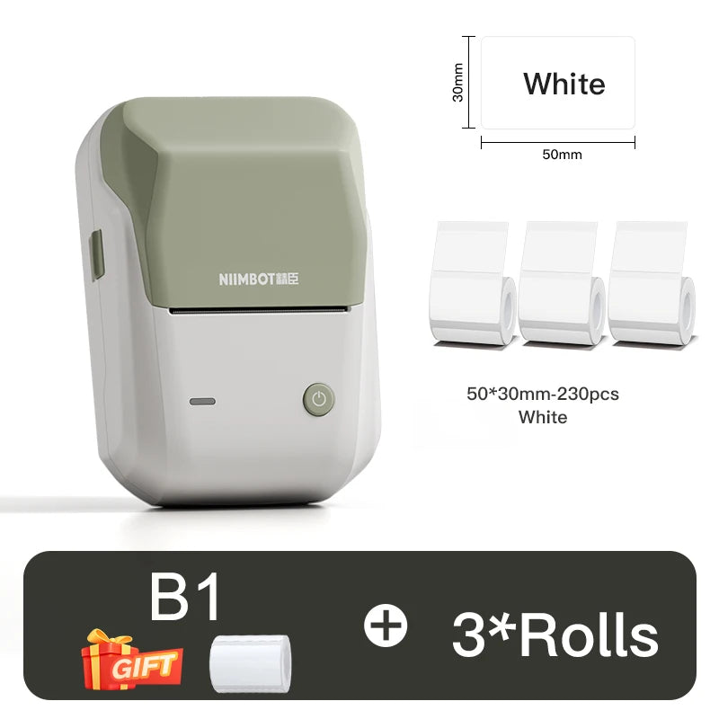 Label Printer Mini Bluetooth Sticker Maker Support Smartphones PC