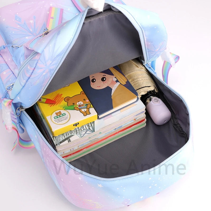 Mochila estampada fofa de anime para adolescentes estudantes crianças meninas meninos mochila escolar