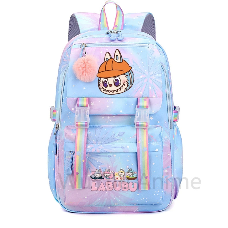 Mochila estampada fofa de anime para adolescentes estudantes crianças meninas meninos mochila escolar