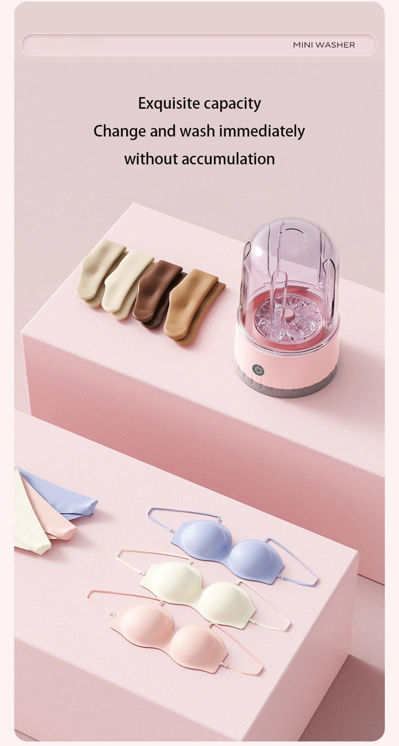 Mini Laundry Cup 1L Wireless Portable Underwear&Socks Automatic Washing Machine