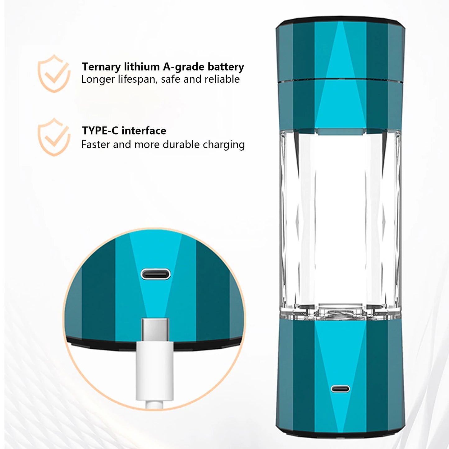 10000PPB Intelligent Hydrogen Rich Water Mug Japan Water Filter Hydrogen