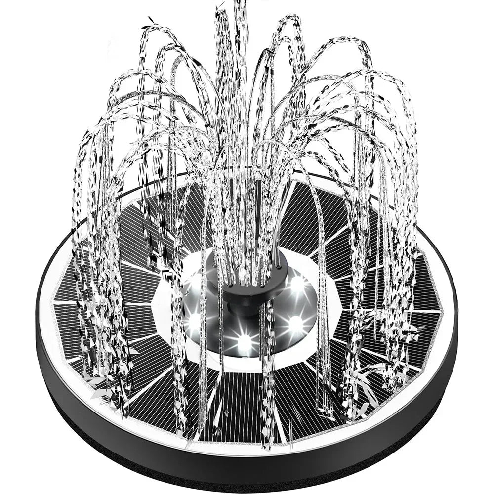 Solar Fountain Pump for Bird Bath with Lights,3.5W Solar Water Fountain