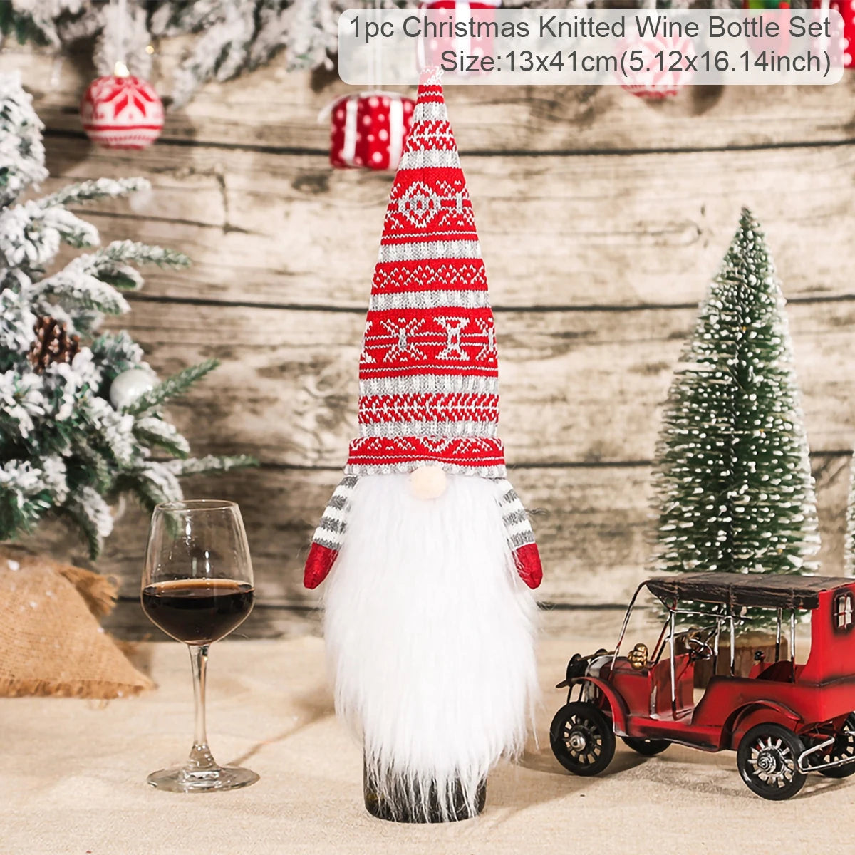 Christmas Wine Bottle Cover Merry Christmas Decoration For Home