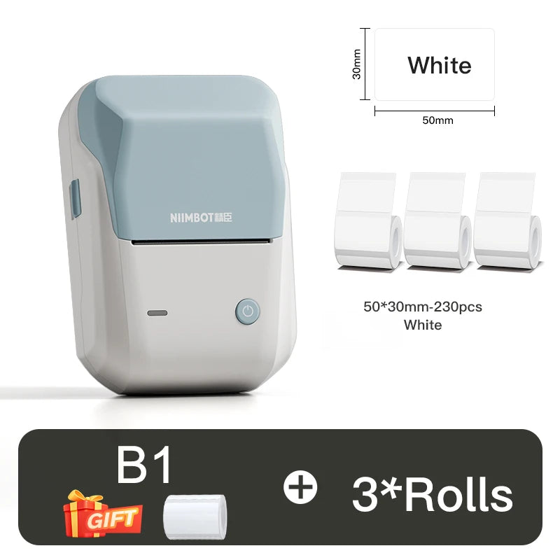 Label Printer Mini Bluetooth Sticker Maker Support Smartphones PC