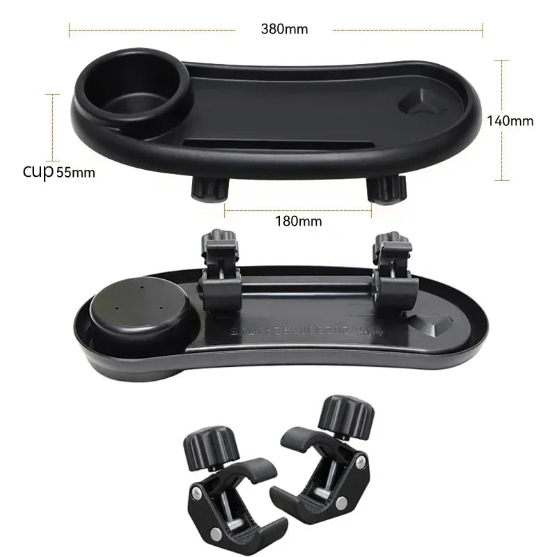 3 In 1 Baby Stroller Dinner Table Tray Phone Stand Plate Accessories Supplies