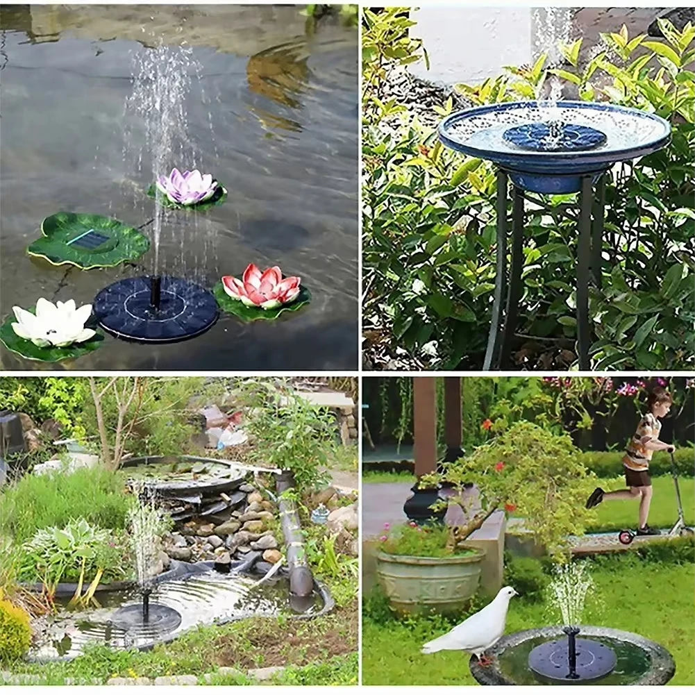 Solar Fountain Pump Floating Solar Panel Bird Baths Water Fountain