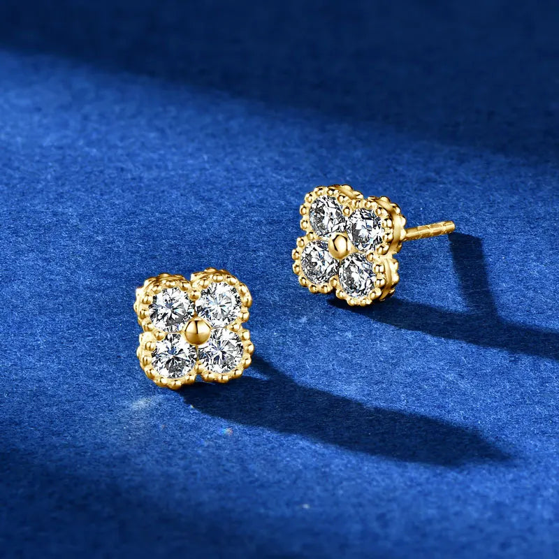 18k Gold Plated 925 Silver 3mm Moissanite Necklace Earrings Bracelet Sets 3 In 1