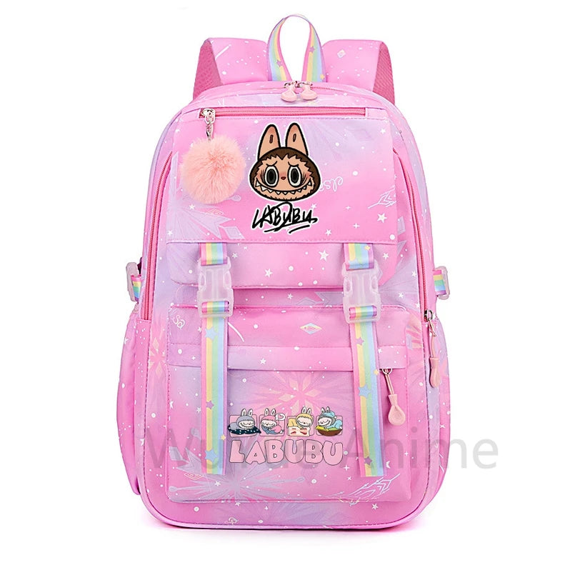 Mochila estampada fofa de anime para adolescentes estudantes crianças meninas meninos mochila escolar